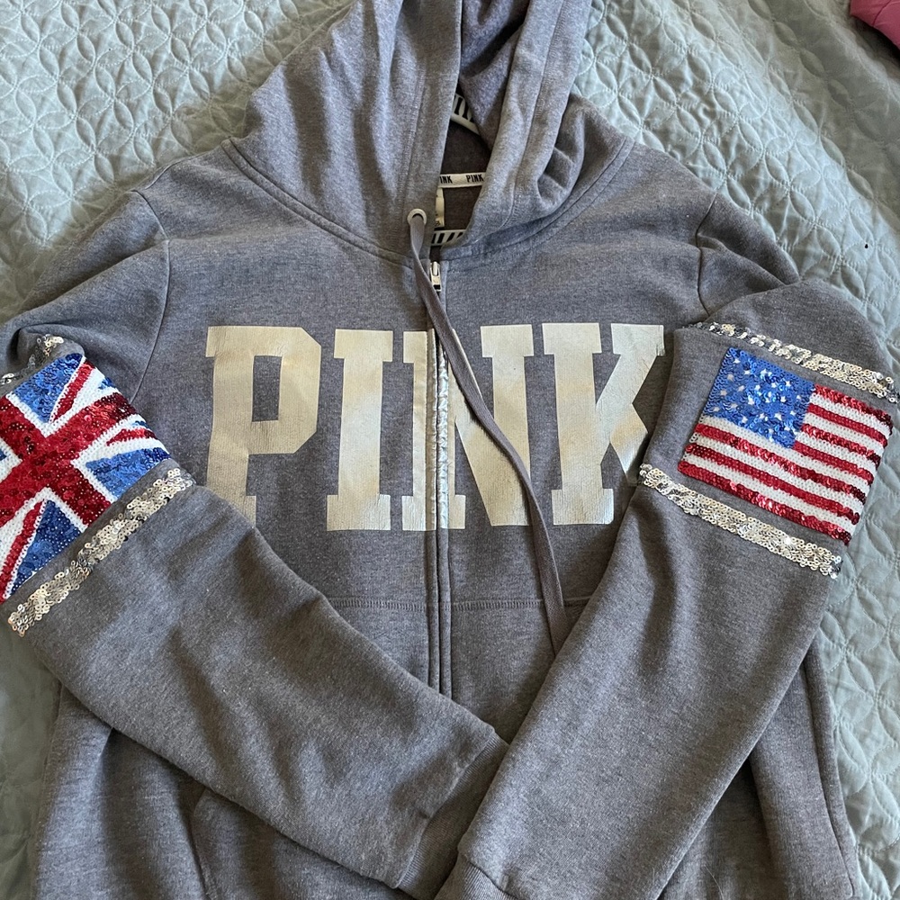 Limited Edition Pink London Bling Zipup hoodie